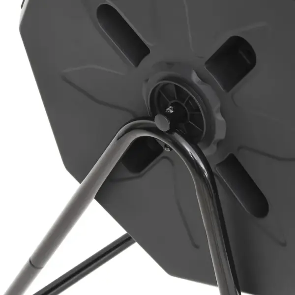 Aia pööratav kompostikast kahe kambriga, must plast, 160 l, 73 x 64 x 95 cm – 5