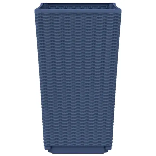 Aia taimekastid rotangimustriga, 2 tk, sinakashall, 32,5 x 32,5 x 57 cm, PP – 6