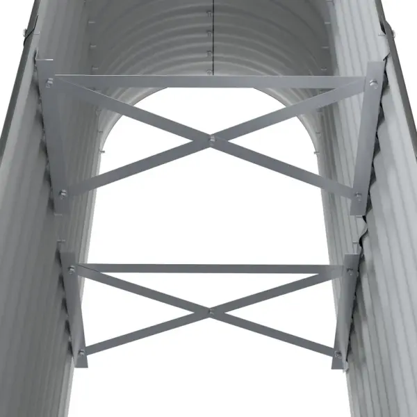 Ovaalne aia taimelava galvaniseeritud terasest, antratsiithall, 114 x 40 x 68 cm – 5