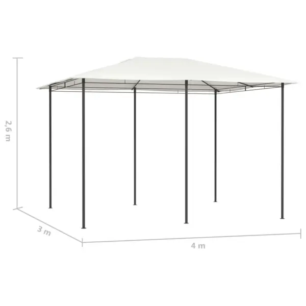 Aia varikatus terasraamiga, kreemjasvalge, 3 x 4 x 2,6 m – 4