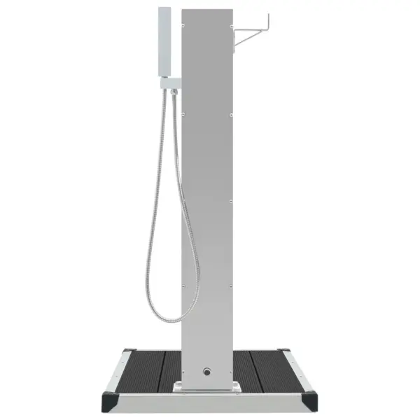 Aiaduši paneel WPC alusega, harjatud roostevaba teras, hall/hõbedane, 110 cm – 5