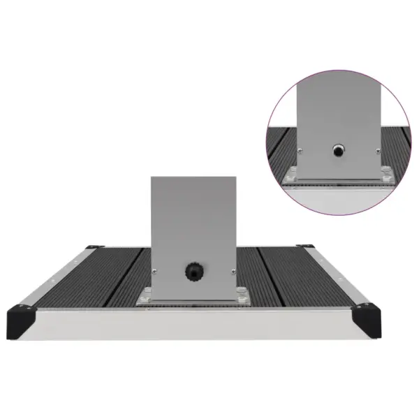 Aiaduši paneel WPC alusega, harjatud roostevaba teras, hall/hõbedane, 110 cm – 9
