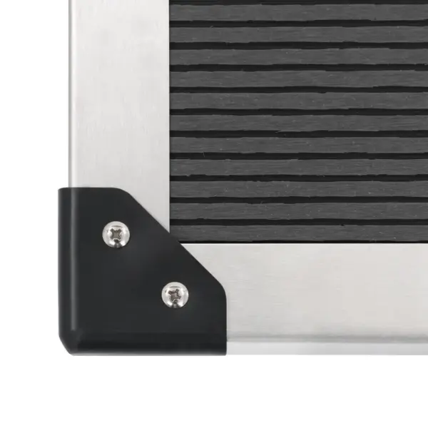 Aiaduši paneel WPC alusega, harjatud roostevaba teras, hall/hõbedane, 110 cm – 10