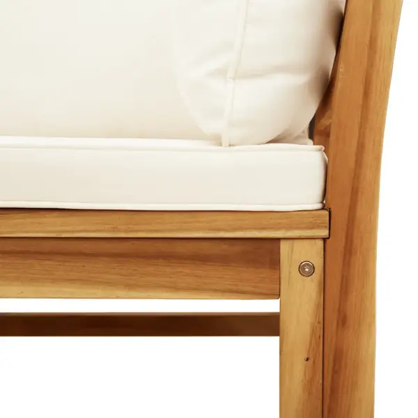 3-osaline modulaarne aiamööbli komplekt patjadega, akaatsiapuit, kreemjasvalged polüesterpadjad – 7