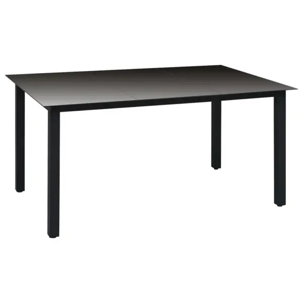 5-osaline aiamööbli komplekt reguleeritavate toolidega, must ja pruun, laud 150 x 90 cm – 9