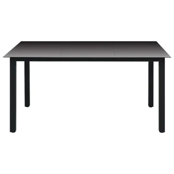 5-osaline aiamööbli komplekt reguleeritavate toolidega, must ja pruun, laud 150 x 90 cm – 10