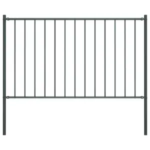 Aiapaneel postidega, pulbervärvitud teras, antratsiithall, 181 x 75 cm