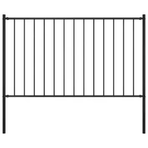 Aiapaneel postidega, must pulbervärvitud teras, 181 x 125 cm