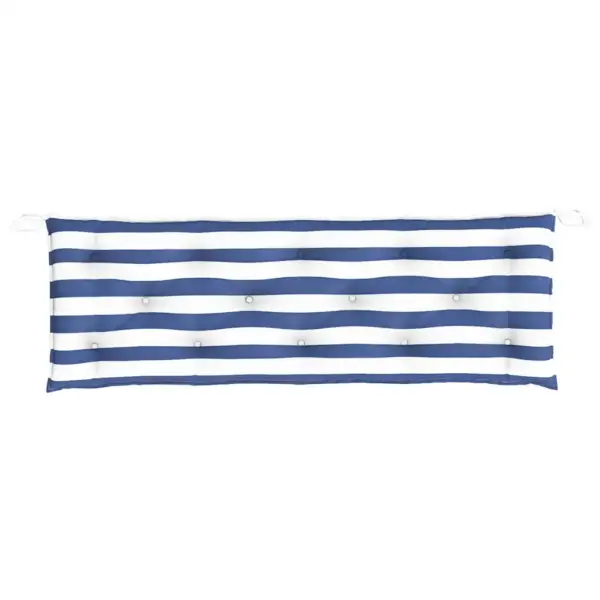 Aiapingi istme- ja seljatoepadi komplekt, 2-osaline, vetthülgav, sinise-valge triibuline, 150 x 50 x 7 cm – 6