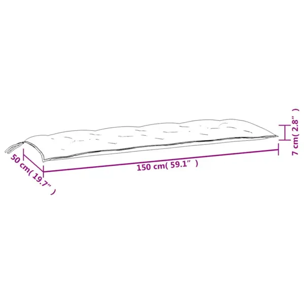 Aiapingi istme- ja seljatoepadi komplekt, 2-osaline, vetthülgav, sinise-valge triibuline, 150 x 50 x 7 cm – 9