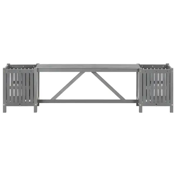 Aiapink 2 taimekastiga, hall akaatsiapuit, 150 cm – 4