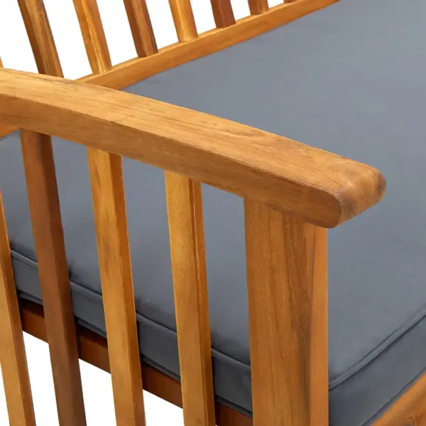 Aiapink tumehalli padjaga, toekas õliviimistlusega akaatsiapuit, 147 cm – 7