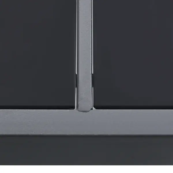 Aiasöögilaud klaasplaadiga, antratsiithall, 190 x 90 x 74 cm, pulbervärvitud teras – 4