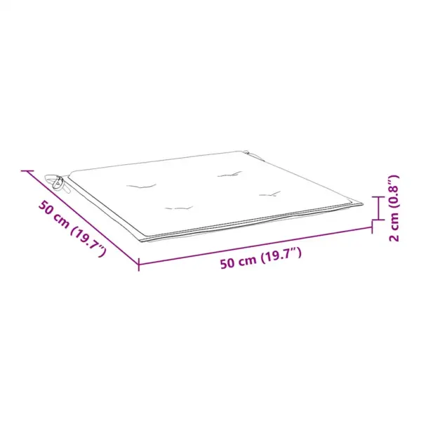 Vetthülgavad aiatooli istmepadjad, 6 tk, kreemjasvalge, oxford-kangas, 50 x 50 x 2 cm – 9