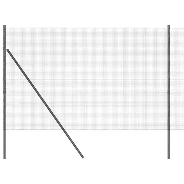 Aiavõrgu ja postide komplekt, hall, 25 x 1,5 m, 16 x 16 mm võrk, teras ja PVC, 26 posti – 2