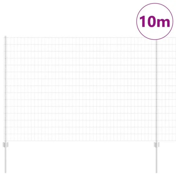 Aiavõrgu ja postide komplekt, hõbedane teras, 1,5 x 10 m – 3