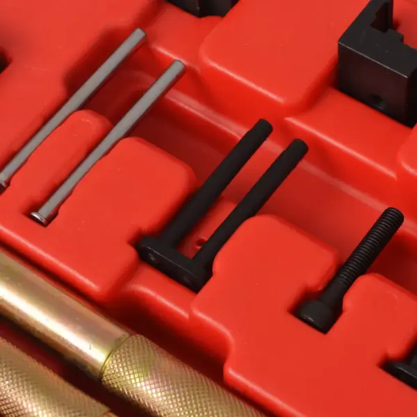 Ajastusketi neetimise tööriistakomplekt Mercedes/Chrysler/Jeep mootoritele, teras, hoiukohver 26,5 x 21,5 x 6 cm – 4