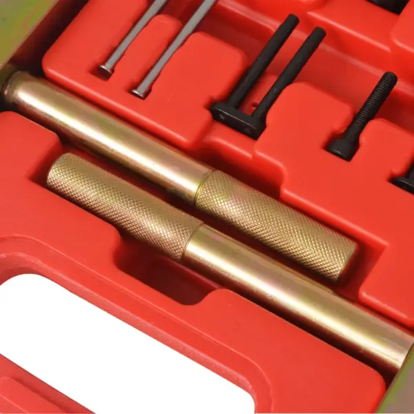 Ajastusketi neetimise tööriistakomplekt Mercedes/Chrysler/Jeep mootoritele, teras, hoiukohver 26,5 x 21,5 x 6 cm – 5