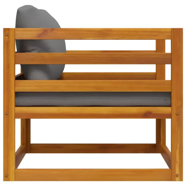 Akaatsiapuidust aiatool tumehallide patjadega, 72 x 72 x 60 cm – 5