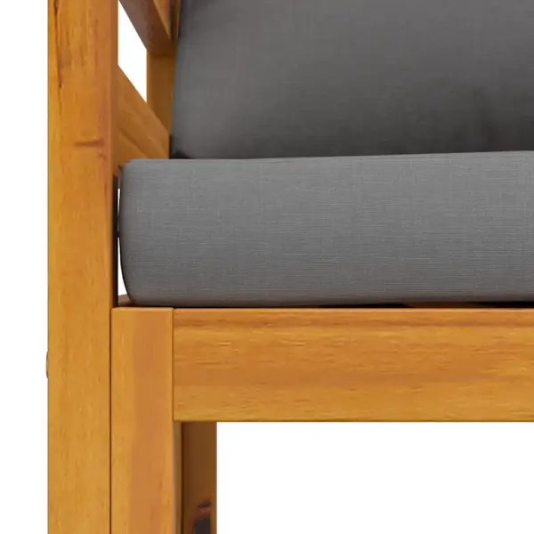 Akaatsiapuidust aiatool tumehallide patjadega, 72 x 72 x 60 cm – 7