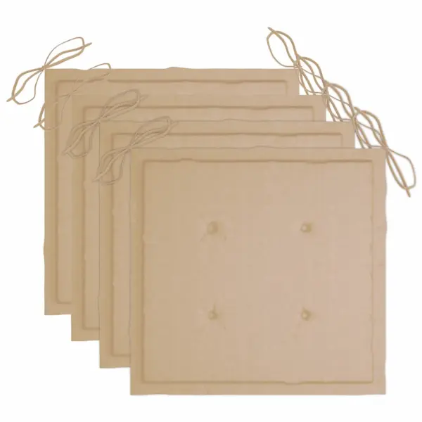 Akaatsiapuidust aiatoolid istmepatjadega, 4 tk, beež, 61 x 57 x 92 cm – 7