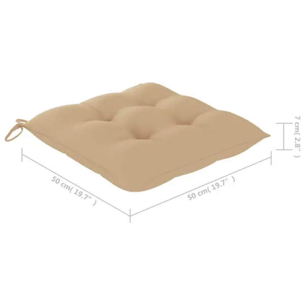 Akaatsiapuidust aiatoolid istmepatjadega, 4 tk, hall, 57 x 60 x 92 cm - 13