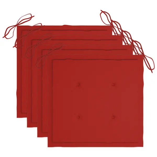 Aiatoolide komplekt istmepatjadega, 4 tk, akaatsiapuit, punane – 7