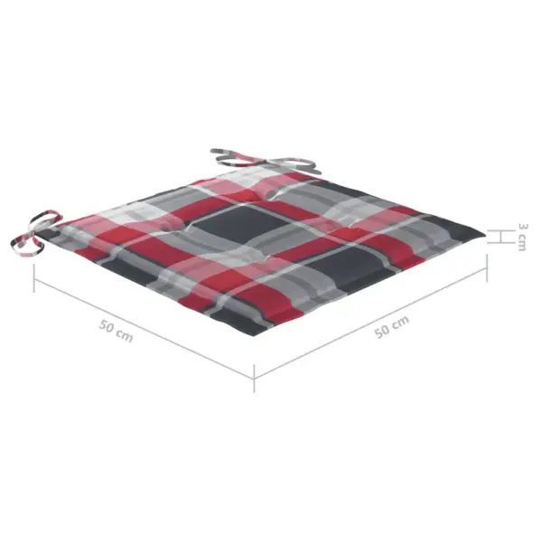 Akaatsiapuidust aiatoolid patjadega, 6 tk, pruun, 56 x 62 x 92 cm - 7