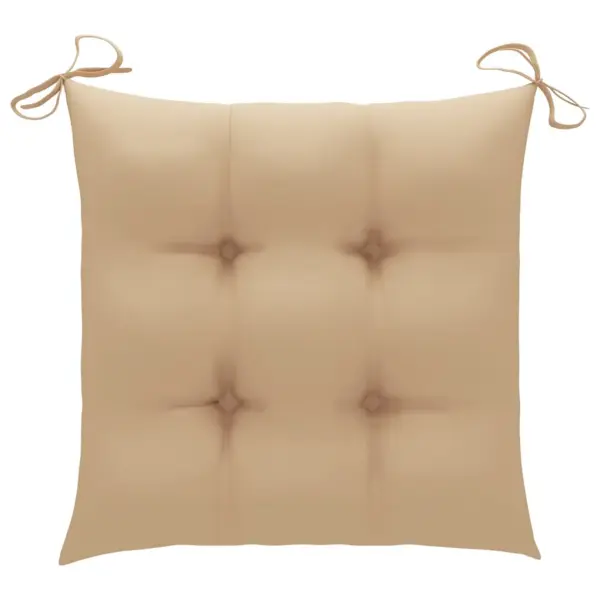 Akaatsiapuidust aiatoolid patjadega, 8 tk, beež, 61 x 57 x 92 cm – 6