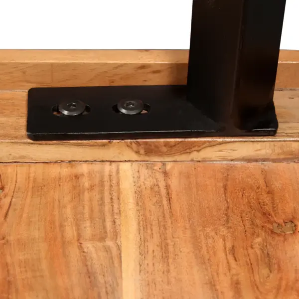 Industriaalne baarilaud akaatsiapuidust lauaplaadiga, 60 x 60 x 107 cm – 8