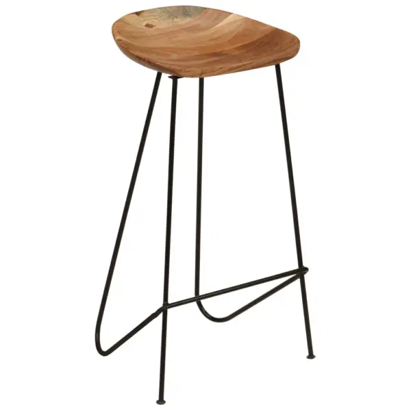 Akaatsiapuidust baaritoolid metallraamiga, 2 tk, 41 x 36 x 82 cm – 10