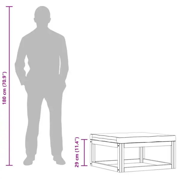 Akaatsiapuidust jalapink tumehalli istmepadja ja õliviimistlusega, 68 x 68 x 29 cm – 8