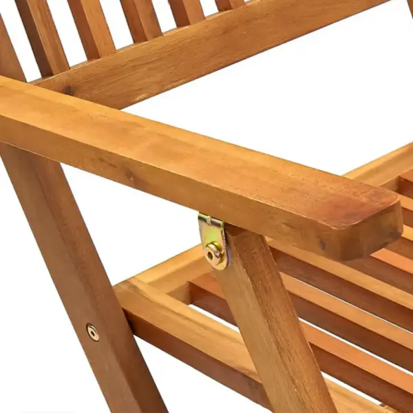 5-osaline kokkuklapitav akaatsiapuidust aiamööbli komplekt, pruun, laud 120 x 70 x 75 cm – 6