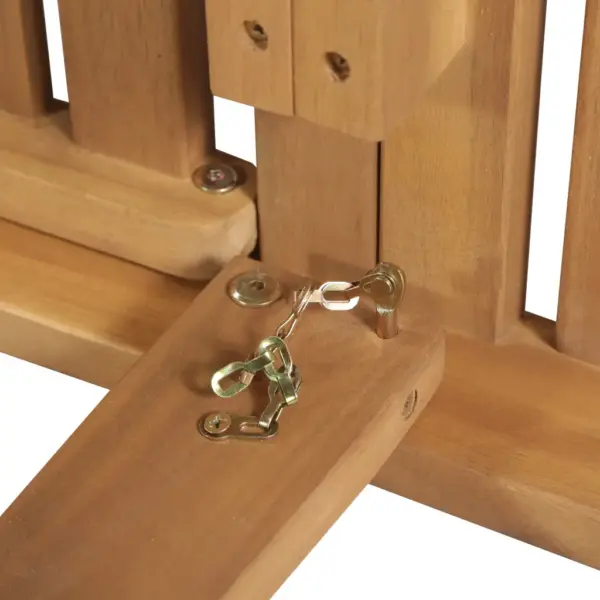 Kokkupandav akaatsiapuidust päevitustool veinipunase istmepadja ja reguleeritava seljatoega – 7