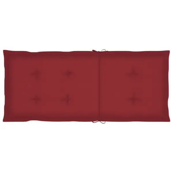 Kokkupandavad akaatsiapuidust aiatoolid veinipunaste patjadega, 3 tk, reguleeritava seljatoega – 8