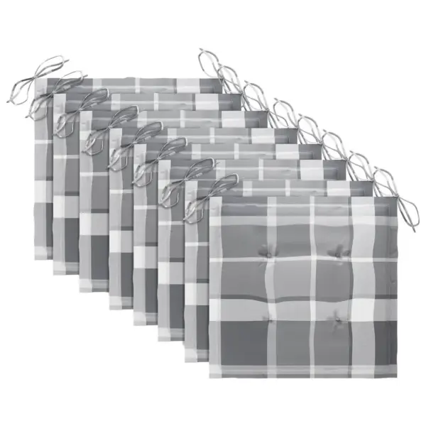 Kokkupandavad akaatsiapuidust aiatoolid patjadega, 8 tk, pruun, 54 x 57 x 91 cm – 9