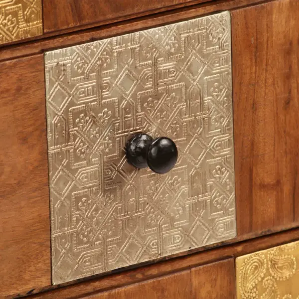 Akaatsiapuidust kummut 4 sahtliga, dekoratiivsete metalldetailidega, 60 x 30 x 75 cm – 6