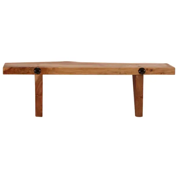 Akaatsiapuidust seinariiulid loodusliku servaga, 2 tk, 60 x 20 x 18 cm – 6