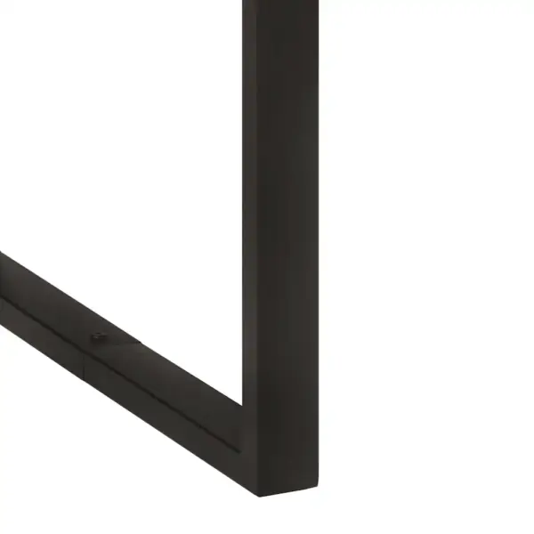 Akaatsiapuidust söögilaud loomuliku servakujuga, musta terasraamiga, 154 x 80 x 76 cm – 9