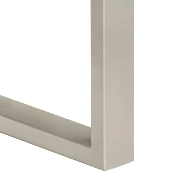 Akaatsiapuidust söögilaud naturaalsete servade ja hõbedaste terasjalgadega, 154 x 80 x 76 cm – 9