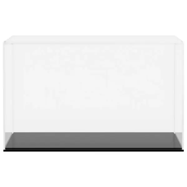 Tolmukindel akrüülist vitriinkast, läbipaistev korpus ja must põhi, 31 x 17 x 19 cm – 3