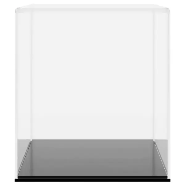 Tolmukindel akrüülist vitriinkast, läbipaistev korpus ja must põhi, 31 x 17 x 19 cm – 4