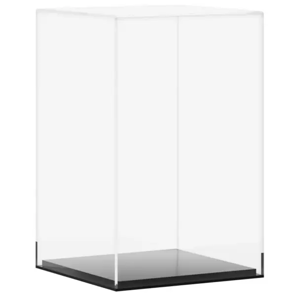 Akrüülist vitriinkast kollektsioonidele, läbipaistev/must, 14 x 14 x 22 cm – 2