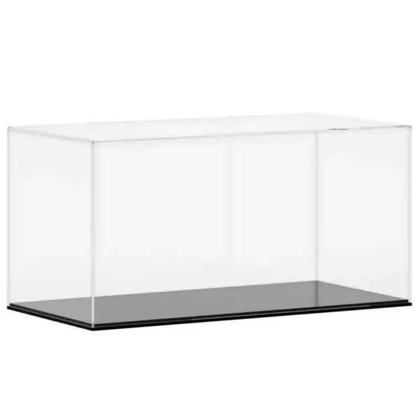 Akrüülist vitriinkast kollektsioonidele, läbipaistev/must, 24 x 12 x 11 cm – 2