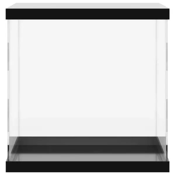 Tolmukindel akrüülist vitriinkast kollektsioonidele, läbipaistev/must, 30 x 30 x 30 cm – 4