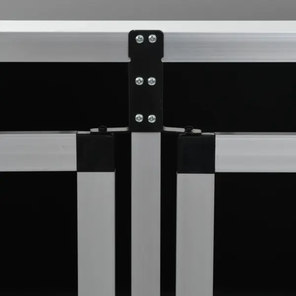 Alumiiniumist koerapuur auto pagasiruumi, kahe uksega, hõbedane, 94 x 88 x 69 cm – 9