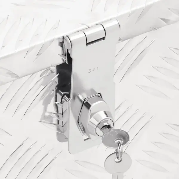 Alumiiniumist lukustatav hoiukast, hõbedane, 70 x 31 x 27 cm – 8