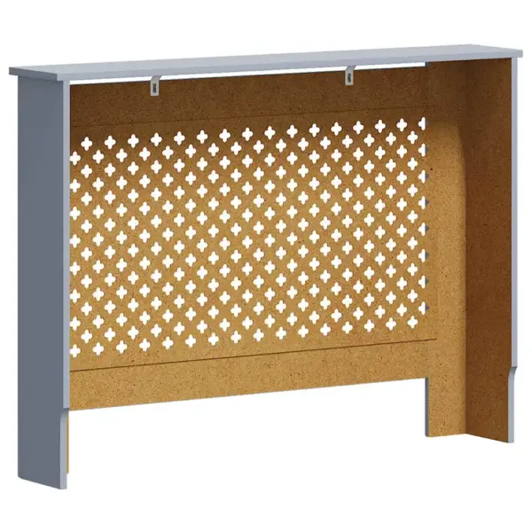 Ristmustriga radiaatorikate, antratsiithall MDF, 112 x 19 x 81,5 cm – 6