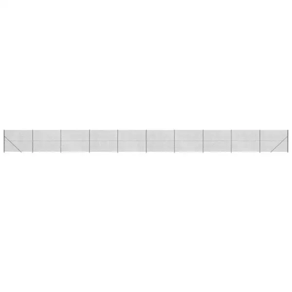 Võrkaia komplekt maaäärikutega, antratsiithall PVC-kattega terastraadist, 1,4 x 25 m – 2