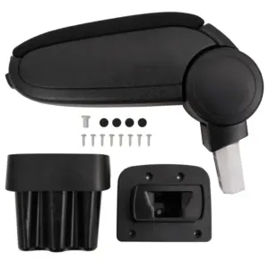 Reguleeritav auto käetugi panipaigaga, must, HYUNDAI VERNA/SOLARIS, ACCENT 2010–2016, 15 x 31,5 x (35–51) cm